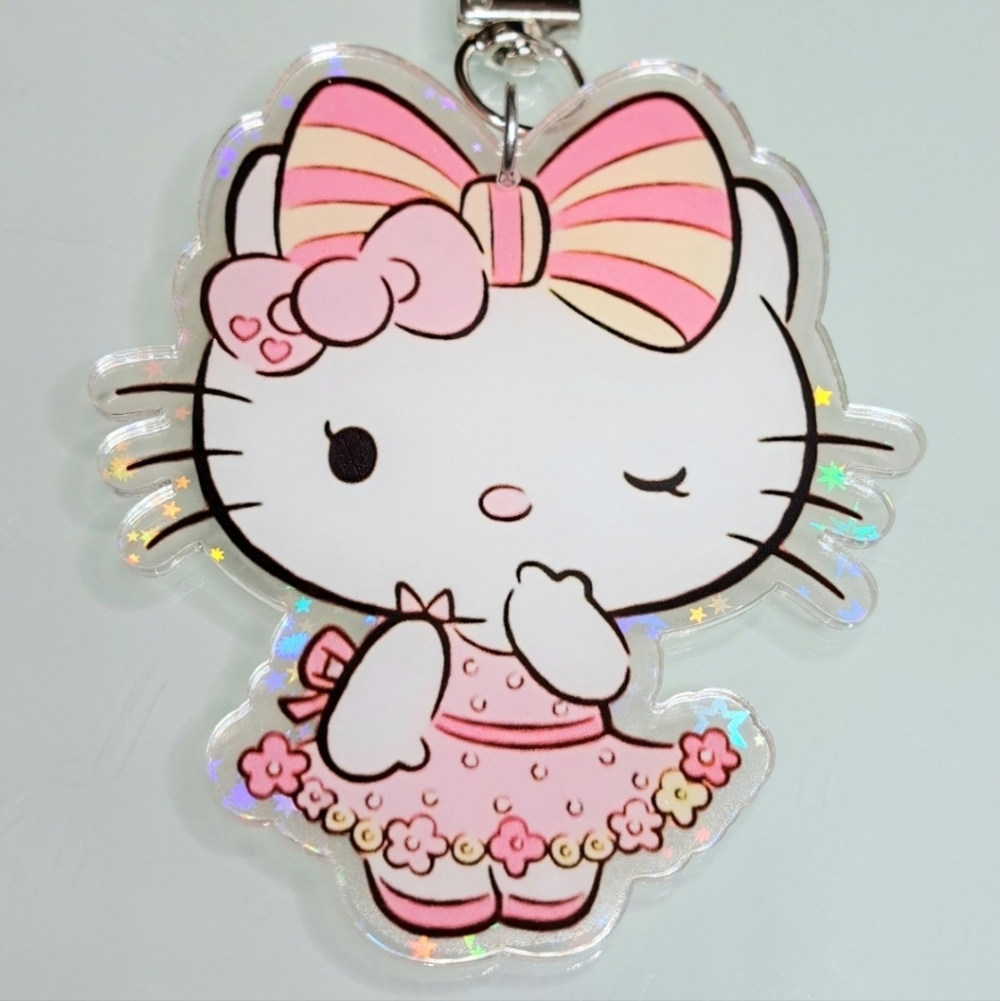 Sanrio Hello Kitty Keychain Purse Backpack Charm Clip - Picture 2 of 3
